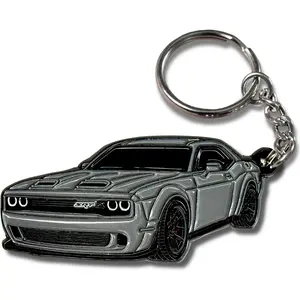 DODGE Challenger Keychain – Officially Licensed Dodge Accessories Key Chain for RT SRT Cool Toy Car Men Gift