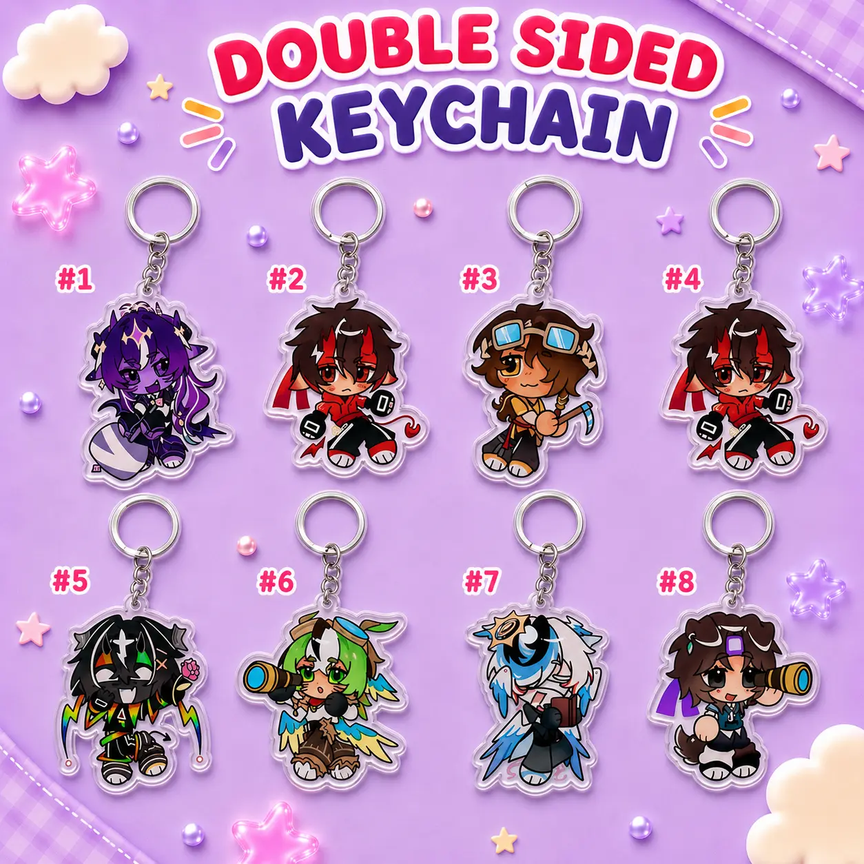 Unstable Universe MCYT Lifesteal SMP Acrylic Keychain, Translucent Lifesteal SMP Keychains, Gift Kid, Gift Friends