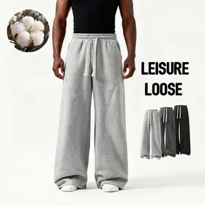 pants men sweatpants Men's Solid Thermal Lined Drawstring WaistPants,Casual Comfy Loose Fitting Trousers for Fall &Winter, Men's Bottoms for Daily Wear, Relaxed Fit, fleece sweatpants，school season