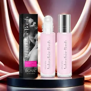 IKZEE Aphrodisiac Bomb 10ml, 2 Counts Pink Roller Women's Perfume, Unique Perfume Scent, Long-lasting and Personalized Roller Ball Perfume, Portable Perfume, Floral Rose Fragrance, Fragrance