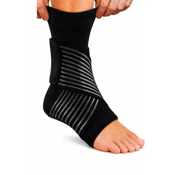 2 Pieces Adjustable Ankle Support with Compression Wrap Straps, Breathable Ankle Sleeves for Sports, Fitness, Walking and Daily Use