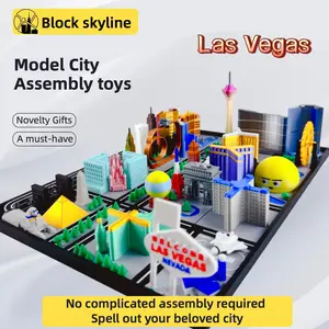 Las Vegas City Model Assembled Model Toy Miniature Scene Skyscrapers Collection