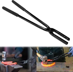 Nelyho 15.5'' Blacksmith Tongs  Jaw Tongs for Blacksmithing, Forging, Metalworking  Heavy Duty Iron Blacksmithing Tool