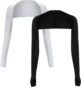 Sun Protective Arm Sleeves 2-Pair Set - UV Blocking Cooling Cover Ups with Thumb Holes for Full Hand Protection - Ideal for Golf, Hiking, and Gardening