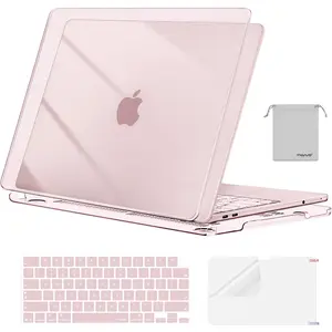 MOSISO Compatible with MacBook Neo Case 13 inch 2026 Release Model A3404 with A18 Pro Chip, 4 in 1 Kit Precision Fit Crack & Scratch Resistant Protective Hard Shell Case Cover, Crystal Blush