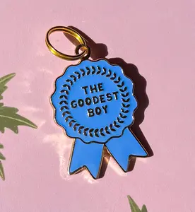 Goodest Boy Goodest Girl Pet ID Tag -  Durable, Personalized Dog Tag Cat Tag