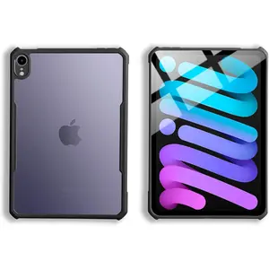 iPad Mini 7 A17 Pro Case, Ultra Thin Matte  Clear Case for iPad Mini 7th/6th Generation (2024/2021), Flexible TPU, Absorbs Shock, Lightweight, Thin (Black)