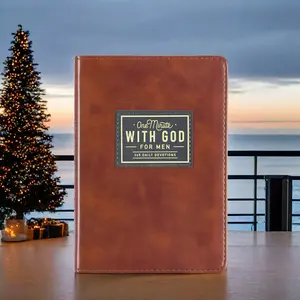 One Minute with God for Men | 365 Devotions in Brown Faux Leather | Faith & Encouragement Journal | Portable 365-Day Reflection Book | Perfect Gift for Christmas, Birthdays, Holidays & New Year | Men’s Christian Self-Improvement & Devotional Notebook