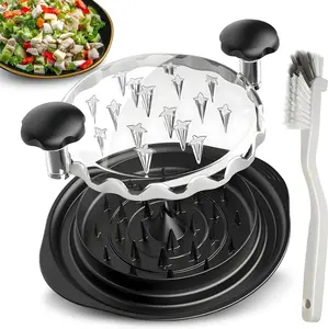 FZEEA Chicken Shredder Large Chicken Breast Shredder Tool Twist with Brush&, Visible Meat Shredder Machine, Strong Anti-Slip Strip, Ergonomic Handle, BPA Free, Suitable for Pork Beef Chicken