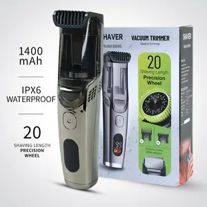 Vacuum Beard Shaver for Men,Built-in Vacuum Trimmer for Mustache, Sideburns, Facial Hair, Rechargeable, IPX6 Waterproof, 2 Comb, Comfort face 2in1 Electric Razor rechargeable men 2025 ornament,gifts for boyfriend