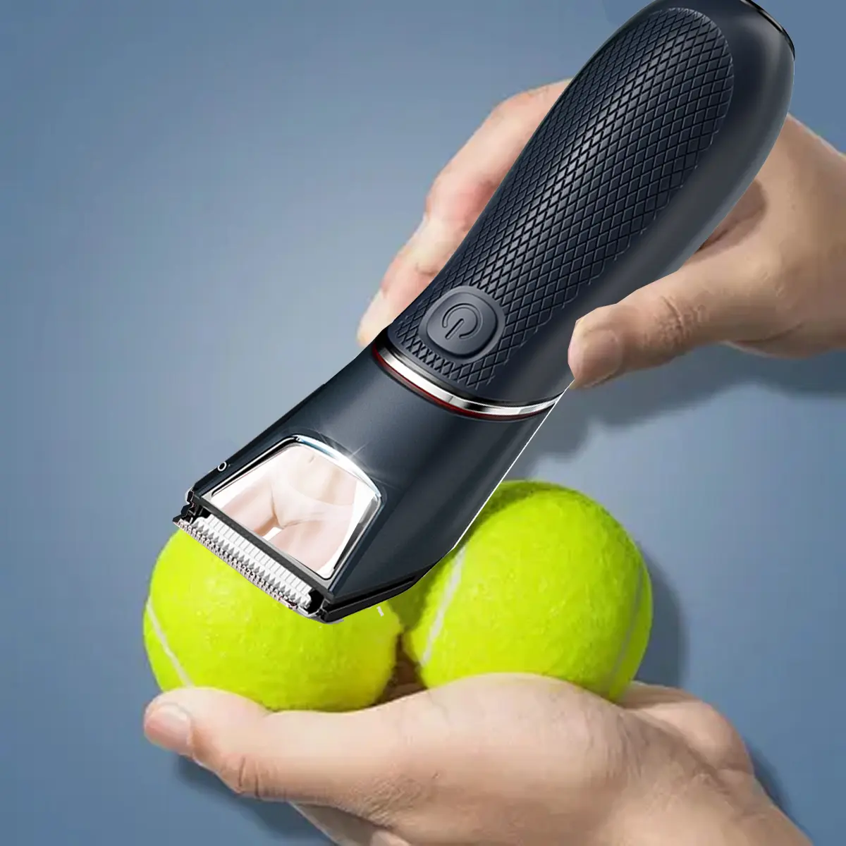[Summer Finds]Electric Body Hair Shaver - Groin Hair Trimmer, Ball Trimmer for Men with Replaceable Ceramic Blade Heads, USB Recharge, Waterproof, Safe & Gentle Trimming, Quick Gifts