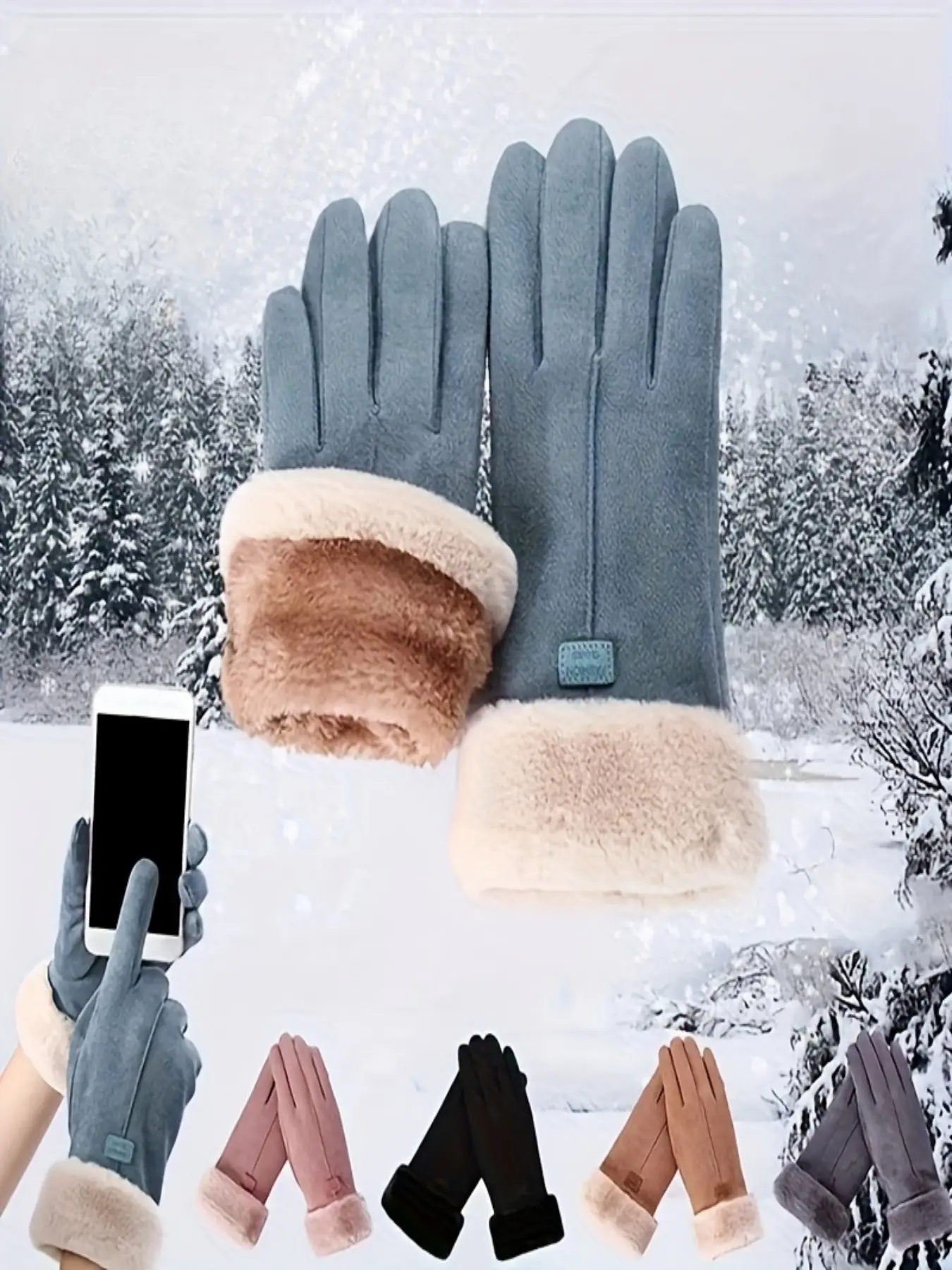 Women's Winter Warm Long Gloves, Touchscreen Compatible, Elegant Casual Cycling & Driving Gloves, Perfect for Cold Weather, Thermal Insulated Warming Gloves