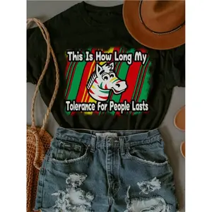 Express Yourself with This Unisex Shirt – 'This Is How Long My Tolerance for People Lasts'.