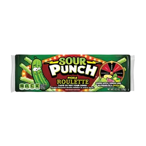 Sour Punch Pickle Roulette Straws, 4.5oz Tray