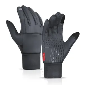 Men's Winter Cycling Gloves Windproof Waterproof Fleece Lined Touchscreen Compatible Warm Touch Screen Gloves for Outdoor Sports silicone fingersleeves
