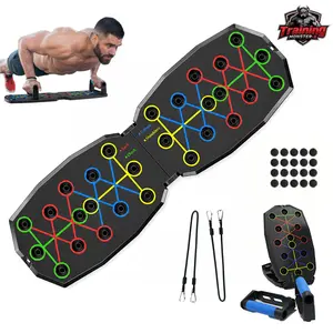 Unisex 28-Hole Push Up Stand, Compact Lightweight Home Training Equipment, Portable Foldable Chest-Shoulder Upper Body Strength Trainer
