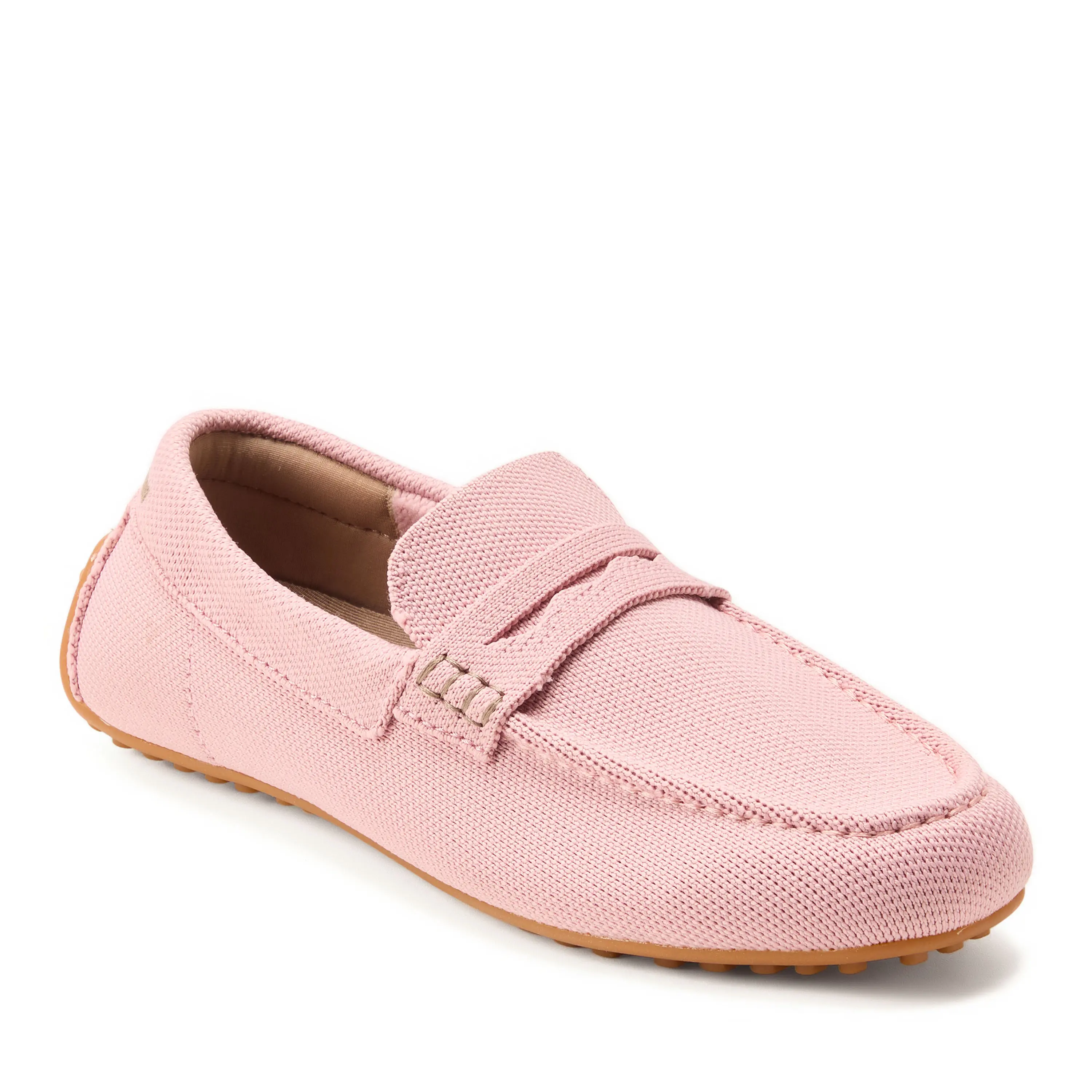 Dearfoams Women's Hazel Sport Knit Moccasin, Casual Driving Shoe with Cushioned Comfort and Easy On Stretch Fit