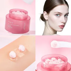 Niacinamide Gel Cream, Moisturizing Face Cream, Daily Hydrating Moisturizer, Skincare Brightening Hydrating Essence, Capsule Face Cream with Applicator Brush