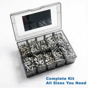 [Summervibes] M3 M4 Phillips Pan & Flat Head Screws Nuts Assortment Kit | Anti-Rust Steel Fasteners 10/12/16/18mm | US Stock 2-5 Day Delivery For Furniture, Electronics & DIY Repair