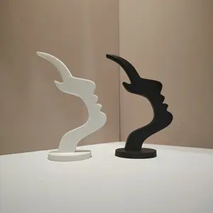 Modern Minimalist Eyeglass Display Stand Set of 2 Unique Curved Design Stylish Glasses Storage Holder for Home Office or Gift Use