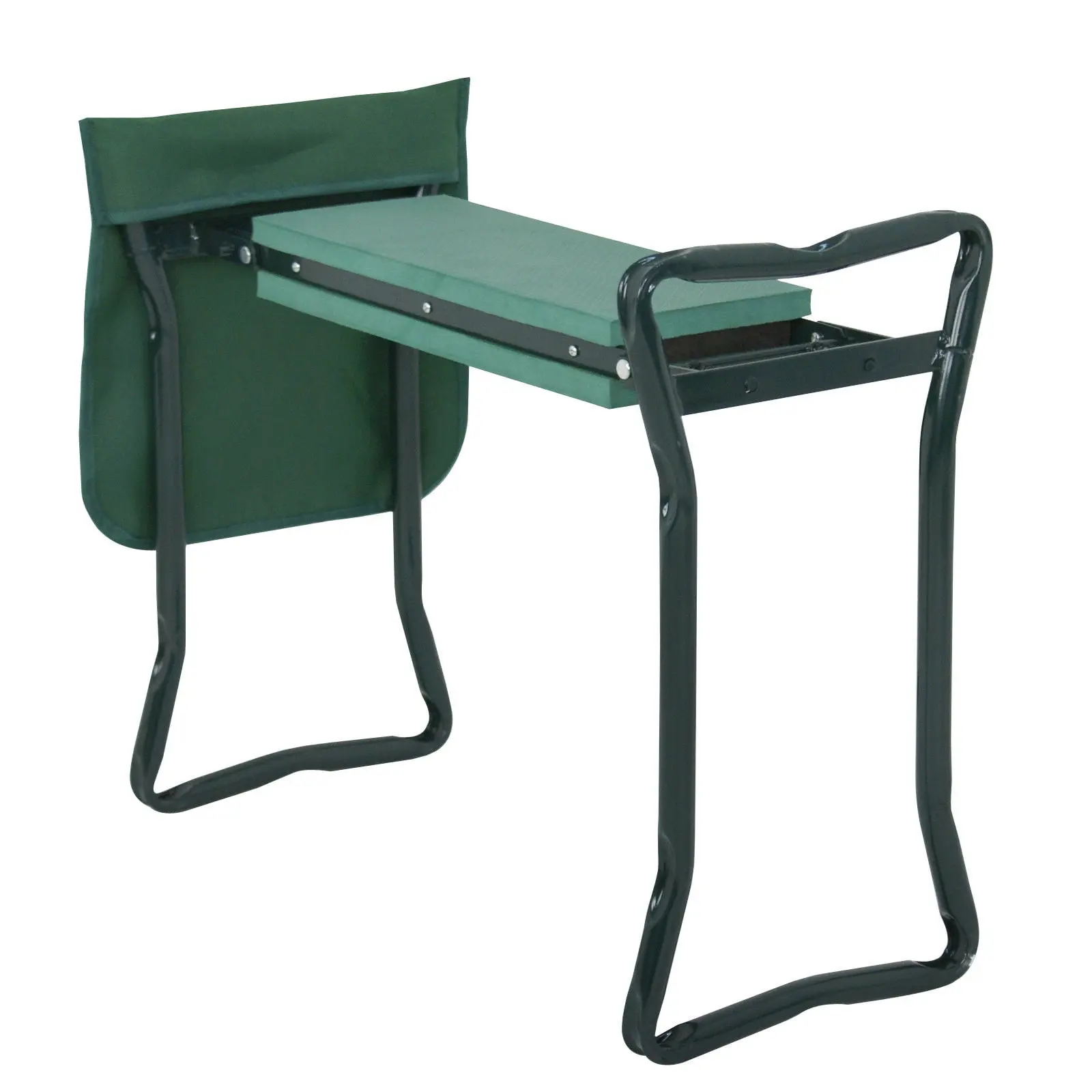 Outdoor Garden Folding Kneeler with Lightweight Steel Frame, Soft EVA Foam Padding Seat and Included Stool Pouch