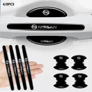 4PCS/8PCS Car Door Handle Bowl Protective Stickers Anti-collision Decal For Nissan Qashqai Juke X-Trail Patrol Note Leaf Altima Maxima Micra Murano Rogue Pulsar Sentra Teana Tiida