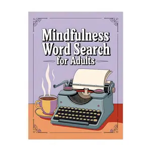 Mindfulness Word Search Game, Mindfulness Word Search Book, Word Search Game for Adults, Office Stationery & Supplies