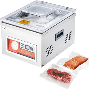 VEVOR Chamber Vacuum Sealer, DZ-260A 6.5 cbm/h Pump Rate, Excellent Sealing Effect with Automatic Control, 110V/60Hz Professional Foods Packaging Machine Used for Fresh Meats (260W), Vacuum Sealed Bag
