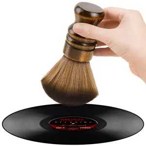 NiHome Vinyl Record Cleaning Brush, Anti-Static Soft LP Record Cleaner, Vinyl Dust Remover Brush with Ultra-Fine Fiber Bristles, Safe for Vinyl Care
