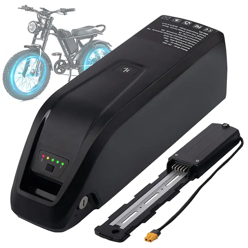 48V 15Ah Lithium Ion E-Bike Battery with 2A Fast Charger, BMS, USB Port, Safe Lock, LED Indicator - 0-1500W Motor Compatible Replacement for E-Bikes, Scooters, Car Battery Repair Tools