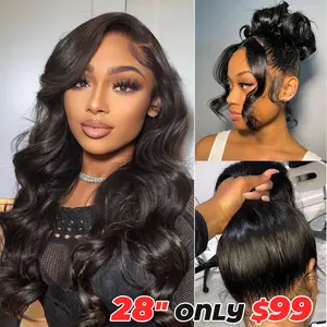 360 Full Lace Frontal Wigs Human Hair Body Wave Lace Front Wigs Human Hair Brazilian HD Lace Frontal Wig Pre Plucked with Baby Hair 180% TikTokShopBlackFriday