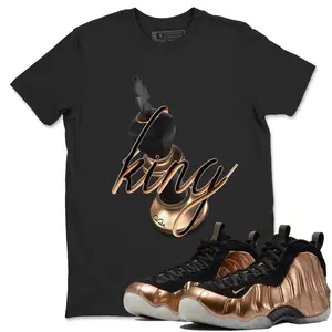 Unisex T-shirt to match Jordan Foamposite One Metallic Copper - 3D King. 100% Cotton for Casual Wear. Comfortable Summer Unisex T-Shirt to match Jordan Sneaker. Streetwear Style. urban outfitters