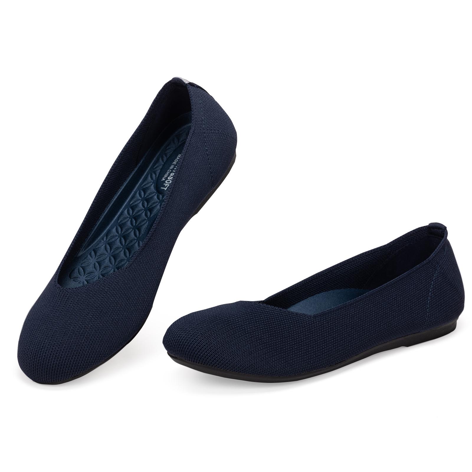 Flatgios Women's Ballet Flats Knitted round toe Flat Women's Walking Shoes Comfortable casual shoes Flatgios Women's Ballet Flats Knitted round toe Flat Women's Walking Shoes Comfortable casual shoes