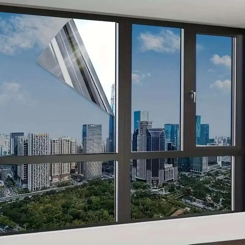 1 roll insulation-PVC window blinds, sun protection, privacy protection, Window Sun Blocker, one-way view, removable shelter, DIY portable home insulation film, simple design, durable materials, lightweight shade, Window Privacy Films