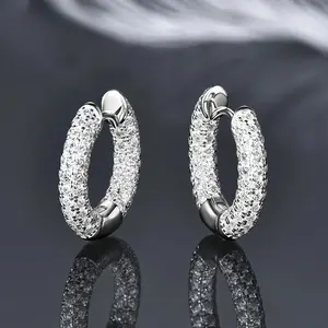 Imitation moissanite diamond women's earrings men's earrings high-end jewelry 2025 hip-hop fashion