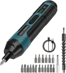 BoltWay 4V Electric Screwdriver Set, Rechargeable Cordless Power Screwdriver with 20 Magnetic S2 Steel Bits, Ergonomic Handle, Forward/Reverse, Built-in LED Light – Perfect for Furniture Assembly, Home DIY, Appliances & Bicycle Repair
