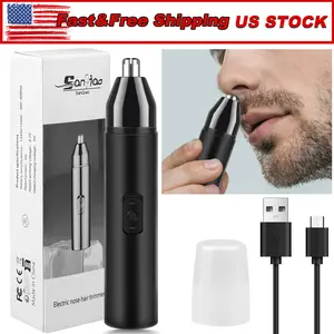 Electrical Nose Hair Clippers Face Eyebrow Ear Mustache Beard Shaver Clipper USB Rechargeable Cordless Clipper