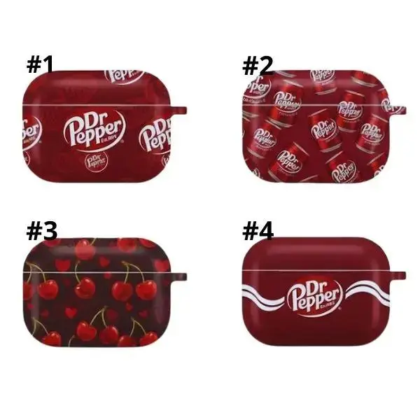 Polycarbonate Retro Soda Wireless Headphone Case - Durable Audio Protection Cover with Carabiner Clip, Charging Accessory, Cute Fizzy Drink Aesthetic for 1-4 Gen, 1-2 Pro Headphones, Beverage Lover Gift