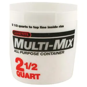 212 MAIN Calibrated HDPE Plastic Solvent-Proof Leaktite 5M3-50 Multi Mix Mixing Container - 2.5 Qt Canister