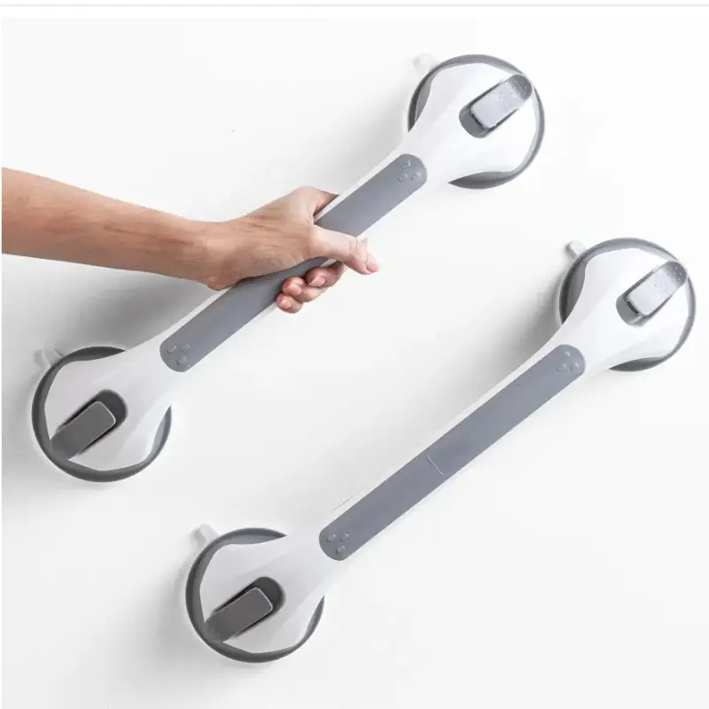 ABS-Silicone Plastic Bathroom Safety Handrail, No-Drilling Suction Cup Handle, Non-Slip Assist Tool for Elderly, Pregnant Women, Children (Bathtub Use)