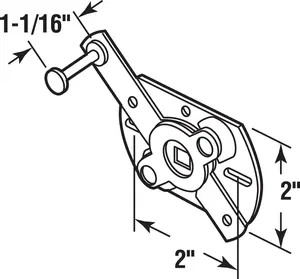Prime-Line GD 52120 Steel, Center Mount Swivel Latch with Fasteners, Franz (Single Pack)