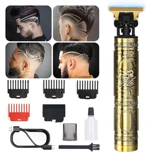 Men's Cordless Clipper Trimmer, 0-Gapped T-Blade Grooming Kit, Father's Day Gift
