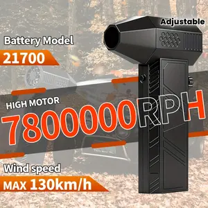 Brushless motor turbine fan, adjustable wind force, rechargeable air blower, high-power car dust collector, portable powerful camping fan, handheld outdoor camping hair dryer, snow blower, suitable for keyboard dust removal, outdoor, car, birthday gift