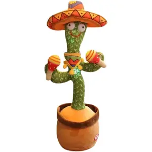 Children Interactive Dancing Cactus Toy, Play Cute, Singing & Imitating Function, Educational Gift, Durable & Unique Design, Unisex, No Battery Needed