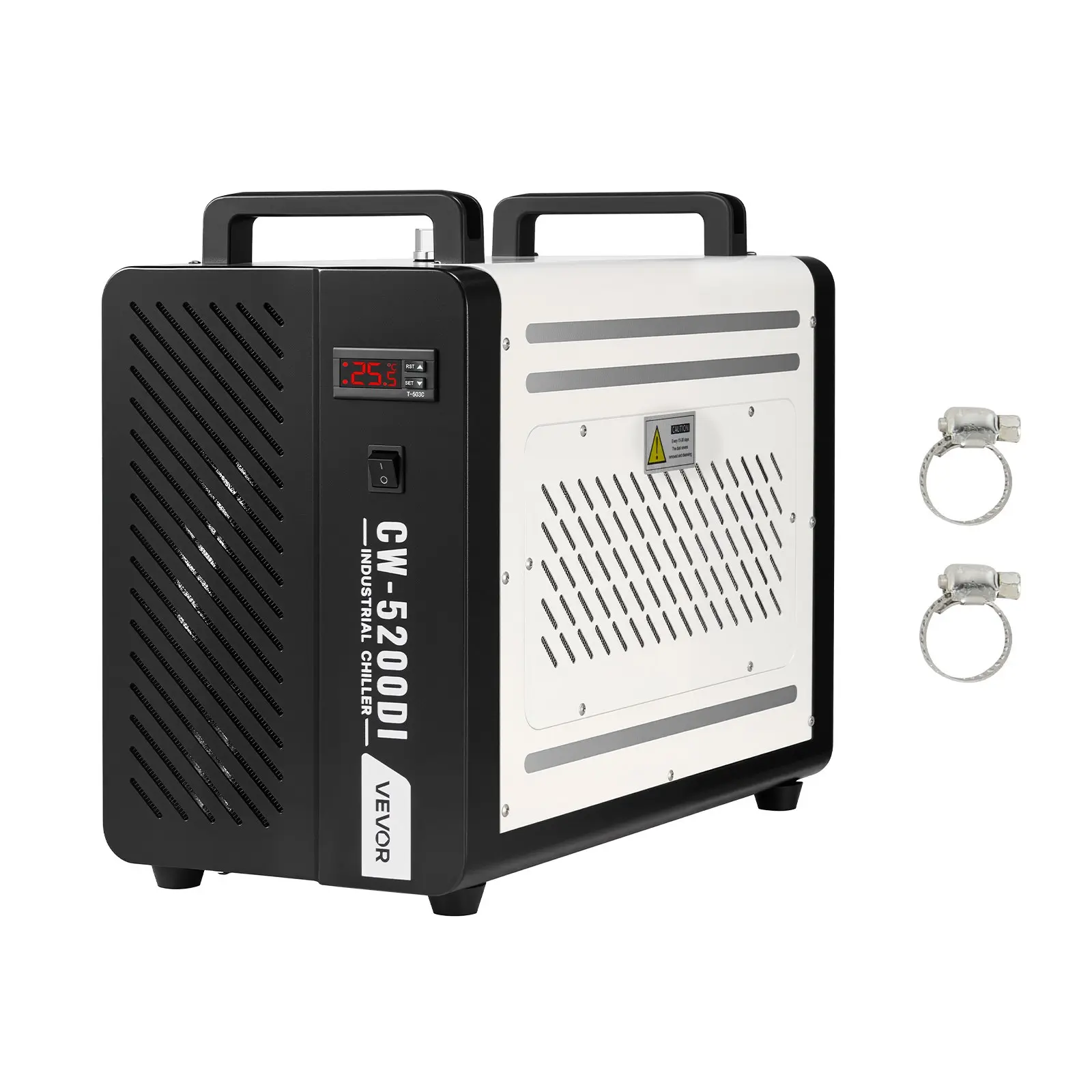 【DealsForYouDays】VEVOR Industrial Water Chiller, 5460 BTU/h, Industrial Water Cooler Cooling System with Compressor, 4.2 GPM Max Flow, 1.8  Gal Tank Capacity, Laser Chiller, for CO2 Laser Engraving & Cutting Machine