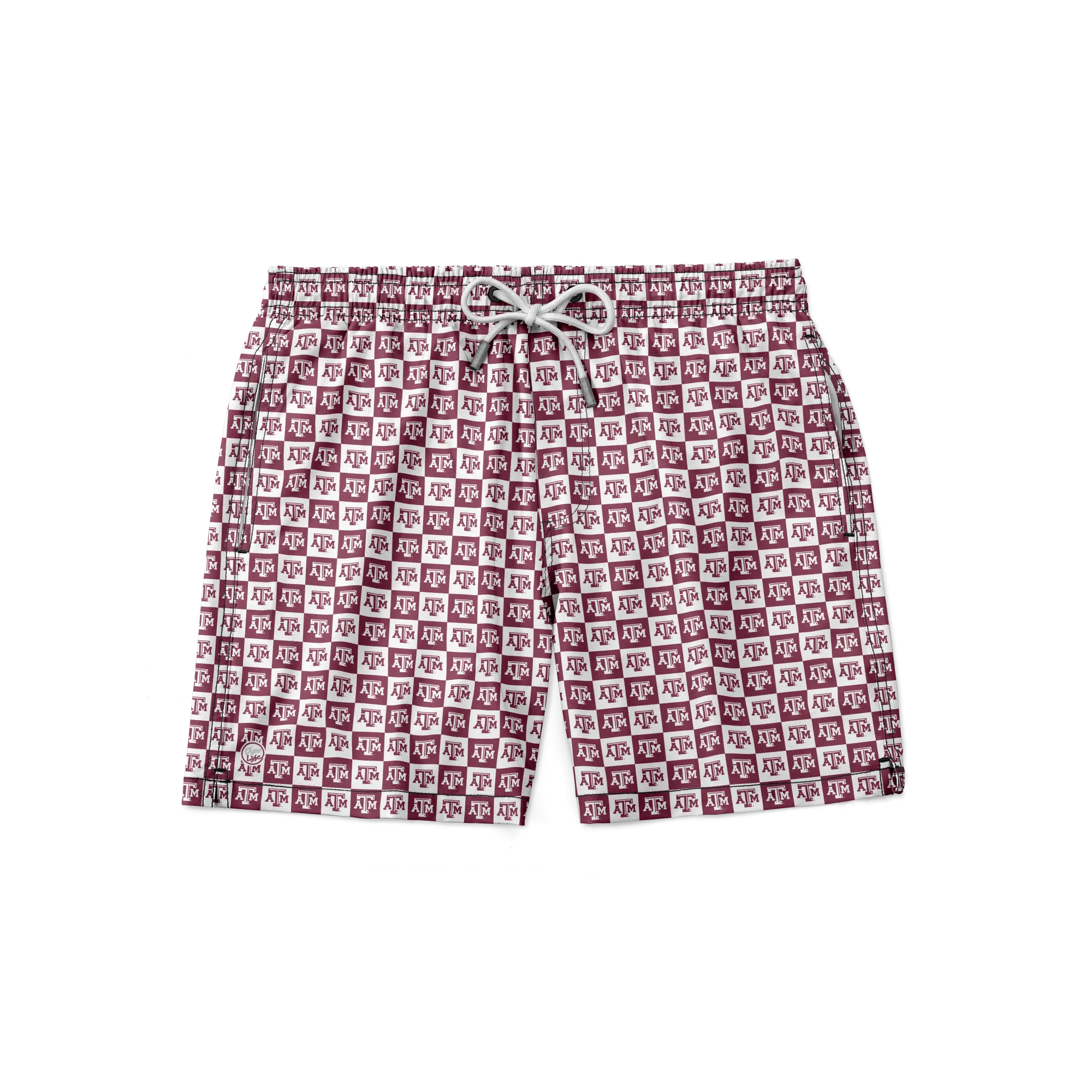 TEXAS A&M UNIVERSITY Men's Aggie Logo Block Athletic Shorts with Relaxed Fit, Made from a Fabric Blend for Casual Daily Wear, Daily Shorts, Sorts