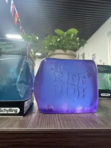Solid Cube Squish Sensory Toy - Portable Fidget Toy for Travel, Cute Stress Relief Gift for Kids & Adults