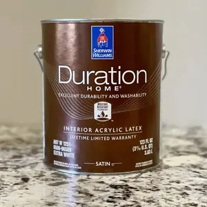 Iron Ore SherwinWilliams Iron Ore (SW 7069) Interior Satin Duration Paint Acrylic Latex, One Gallon