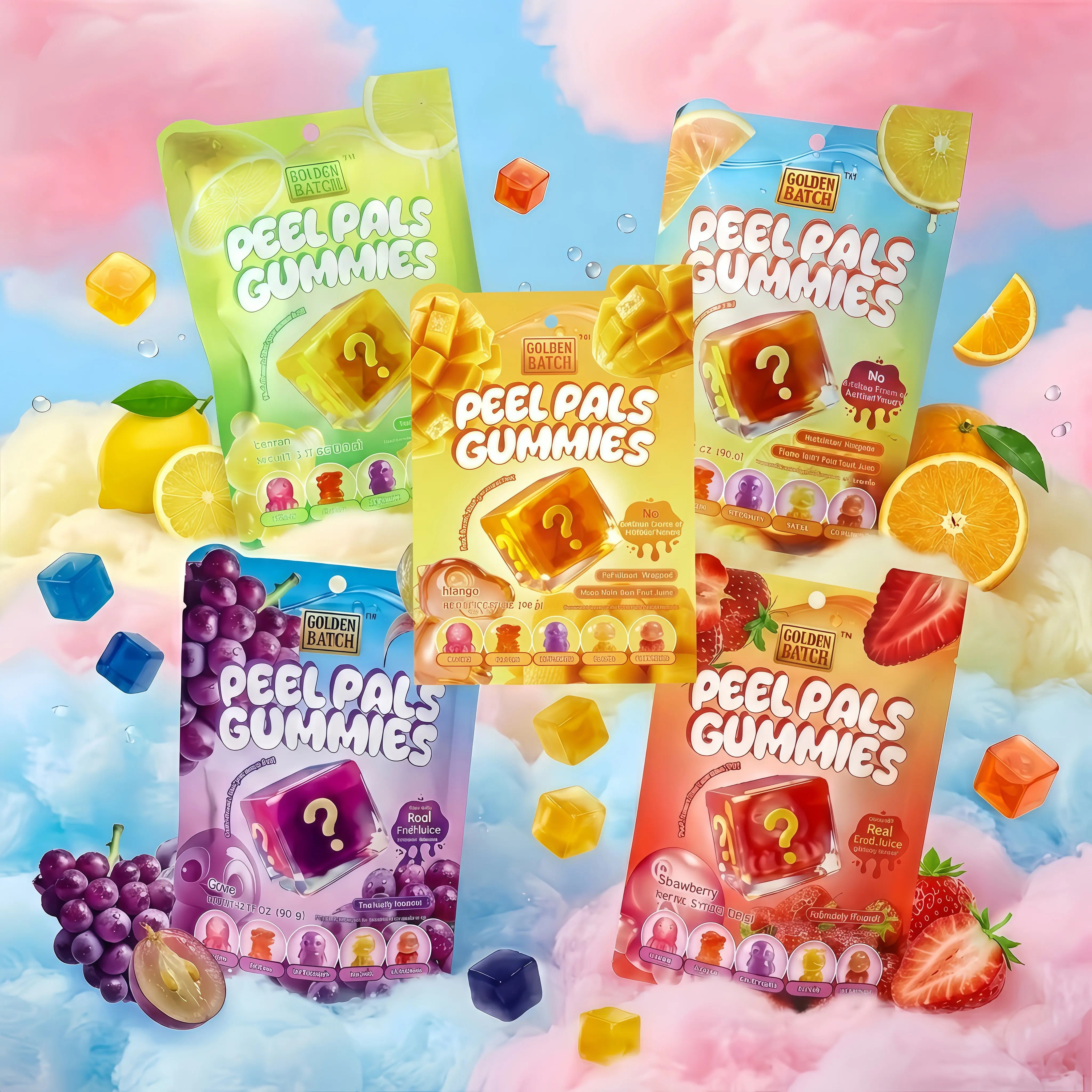 Peelable Animal Blind Box Double Layer Gummies | Real Fruit Juice Natural Gelatin Halal High VC 4 Flavors Individually Wrapped Chewy Snacks