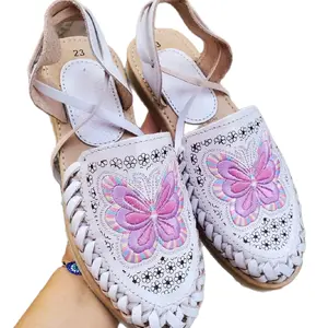 Huaraches artesanales Mexicanos Butterfly Flat Women
